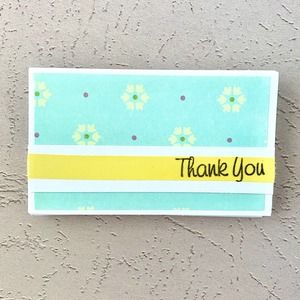 Thank You - Seafoam Flower Wallpaper - 3x5 Cards